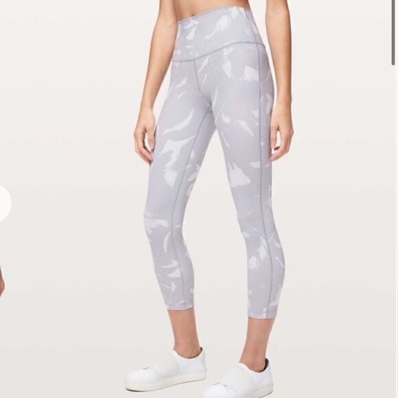 Lululemon Wunder Under High Rise Tight Luxtreme Flower Pop White Silver - Picture 13 of 14
